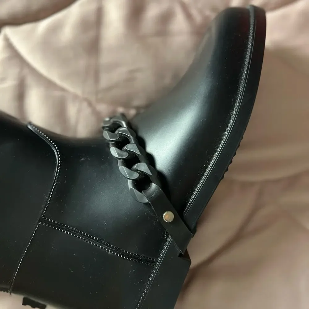 Women’s Givenchy Rubber Eva Chain Boots Size 8.5